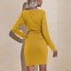 thumbnail image 4 of Vestido de Otoño con Cuello Redondo y Manga Larga, Delgado, Sexy, con Cordones en la Cintura, diseño Informal, Vestido de Cadera de Longitud Media para la Vida Diaria, 4 of 6