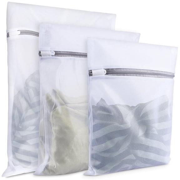 Delicate Mesh Laundry Bags, 3 Sizes (1 Large, 1 Medium, 1 Small), Durable Wash Bags