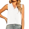 thumbnail image 6 of Beach Vacation Clothes for Women Cleavage Tops for Women Chambray Top Top Thick Strap Band 13 Memory Girl Crop Tops Cute Summer Design Your Own Sock Cowl Neck Summer White XL, 6 of 7