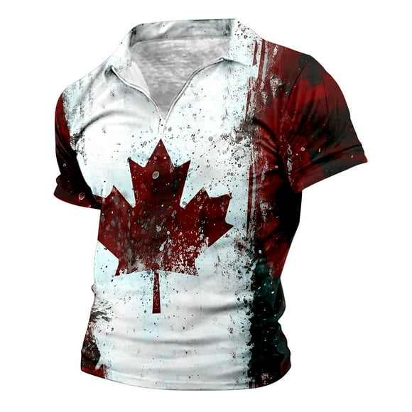 Ramiter Canada Maple Leaf Pride Tee True North Fashion Canadian Patriotic Apparel Mens Novelty T-Shirt,1st of July Gifts Canada Tshirt Wine,3XL