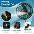 thumbnail image 6 of Costway 16" Oscillating Misting Pedestal Fan with 3-Speed Hose Connector Black, 6 of 9