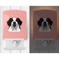 thumbnail image 2 of Caroline's Treasures BB1246CNL Checkerboard Pink Saint Bernard Ceramic Night Light, 6x4x3", multicolor, 2 of 2