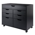 thumbnail image 1 of Pemberly Row Engineered Wood 5-Drawer Multi Storage Mobile Cabinet in Black, 1 of 15