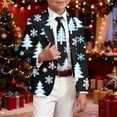 thumbnail image 2 of Byoo Toddler Boy Blazer Cardigan Christmas Tree Graphic Full Sleeved Lapel Formal Jacket Kids Soft Xmas Holiday Coat, 2 of 4