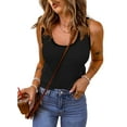 thumbnail image 2 of Gvmfive Women Sleeveless Solid Color U Neck Base Tank Tops, 2 of 4