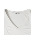 thumbnail image 4 of H2H Womens Basic Slim Fit Soft Long Sleeve V Neck Cotton T-Shirt WHITE US 2XL/Asia 2XL (CWTTL0172), 4 of 6