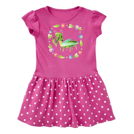 

Inktastic Praying Mantis with Flowers and Leaves Gift Baby Girl Dress