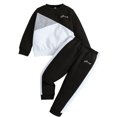 thumbnail image 1 of Gibobby Conjunto de pants para niño Conjunto de 2 uds de camisetas y pantalones con estampado de de manga larga para niños pequeños, ropa para niños(Negro,3-4 Años), 1 of 5