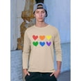 thumbnail image 2 of Colorful Hearts Pride Design Tee Long Sleeve Men's, 2 of 4