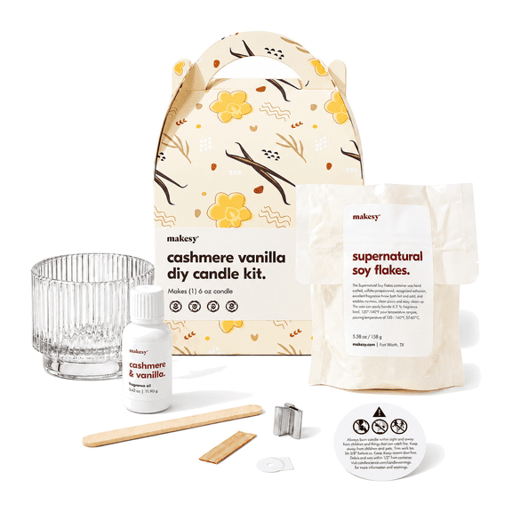 Makesy Vanilla Scent DIY Candle Making Kit, 6 oz