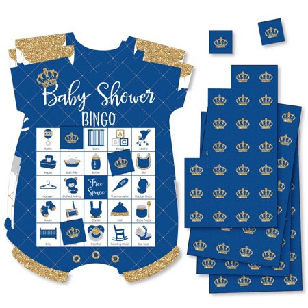 Big Dot of Happiness Royal Prince Charming - Picture Bingo Cards and Markers - Baby Shower Shaped Bingo Game - Set of 18 price history on PriceWatchPro
