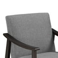 thumbnail image 5 of Yaheetech Modern Fabric Accent Armchair with Rubber Wood Legs, Dark Gray, 5 of 6