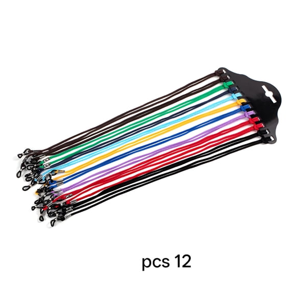 GJX 12pcs Eyeglasses String Holder Strap Cord - Eyeglass Chain for Men Women - Glasses Lanyard Holders Around Neck - Sports Eye Glass Straps Sunglass