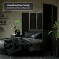 thumbnail image 3 of Oriental Furniture 6 ft. Tall Beadboard Divider - Black - 3 Panel, 3 of 6