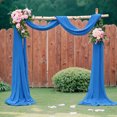 thumbnail image 5 of HonorHut Outdoor Curtain Drapes Long Arch Drapes Gauze Curtain Sheer Backdrop Drapes Wedding Party Decoration 29x236Inch 2 Pieces Misty Blue, 5 of 6