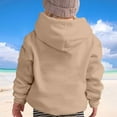 thumbnail image 3 of Unisex Kids Hoodies Soft Fleece Pullover Hooded Sweatshirt Classic Casual Hoodie for Boys Girls Fall Winter Solid Color Long Adding Velvet Comfortable Outwear, 3 of 5