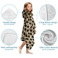 thumbnail image 7 of Brown and Black Leopard Print Hooded Bath Towel，60"x35" for Ages 3 To 12 Kids, Quick Dry Lightweight Soft Microfiber Hood Beach Towel Cover Up for Kids, 7 of 7