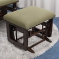thumbnail image 4 of Norm Concept Joli Deluxe Glider Chair and Ottoman Set (Green Fabric and Walnut Frame), 4 of 6