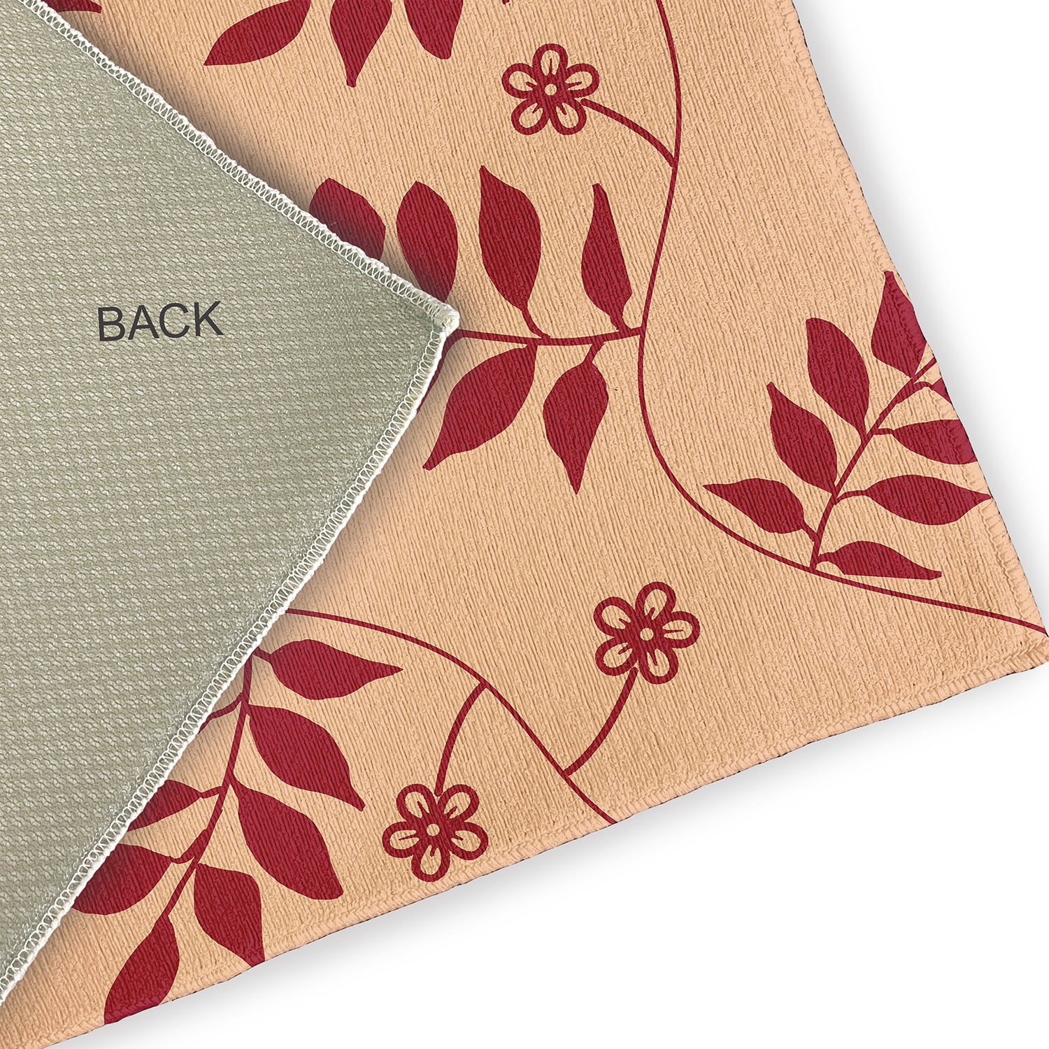 Simply Daisy 3' x 5' Red Fern FrondsIndoor/outdoor Rug