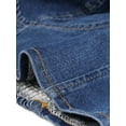 thumbnail image 5 of INSPIRE CHIC Women's Denim Tops Button Front Smock Back Strapless Tops M Blue-1, 5 of 6
