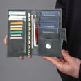 thumbnail image 2 of Contact's Leather Family 4 Passport Holder With Airtag,Travel Passport Wallet RFID Blocking (Gray), 2 of 9