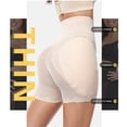 thumbnail image 5 of HAPIMO Rollbacks Women's Padded Hip Enhancer Sport Shorts Mesh Seamless Boxer Underwear Stretch High Waist Body Shaper Beige L, 5 of 9