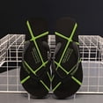 thumbnail image 1 of RKSTN Green Mens Slippers Flat Flip Flops Trendy Color Block Round Toe Open Toe Soft Sole Lightweight Durable Summer Beach Slippers, 1 of 4