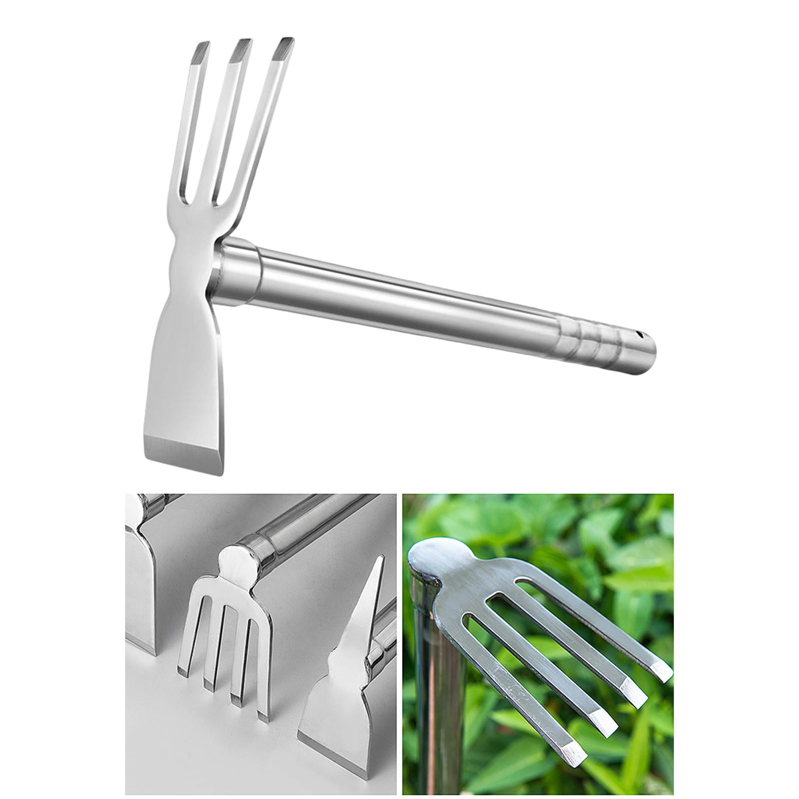 Gardening Hoe Stainless Steel Wear Resistant Gadget Sharp Practical Smooth Handheld Tool Compact for Garden Agriculture Camping Lawn Weeding D