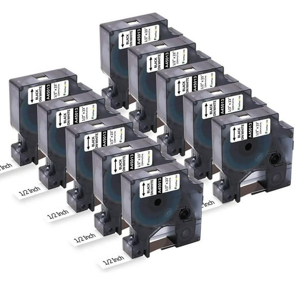Cinta para rotular Freshworld 45013, reemplaza a Dymo D1, 12 mm x 7 m