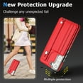 thumbnail image 5 of Nalacover Wallet Case for Samsung Galaxy S23 Plus, Business PU Leather Unique Design Wristband Kickstand Credit Card Holder Slots Shockproof Scratch Resistant Phone Case for Galaxy S23 Plus,Red, 5 of 6