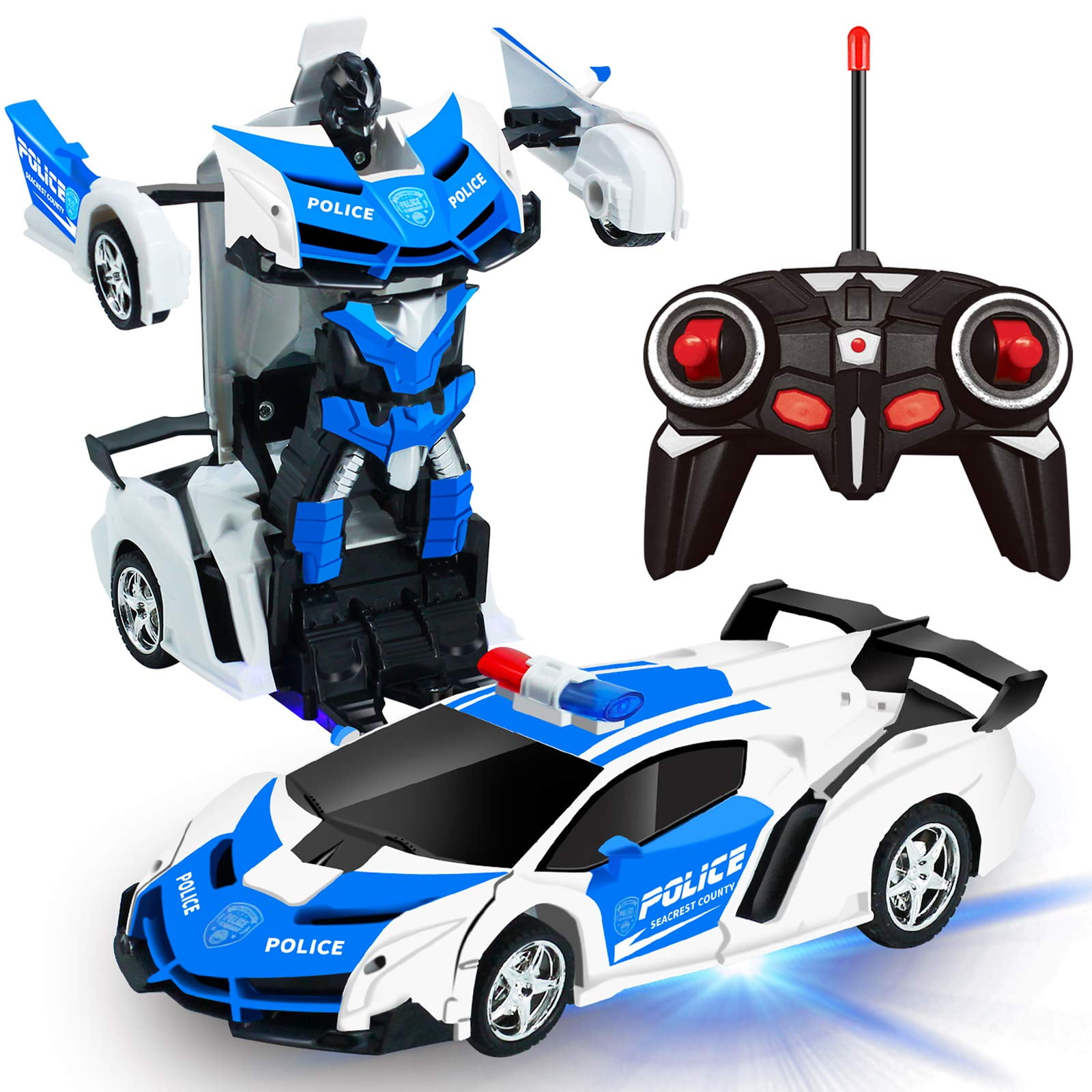 Remote Control Transform Car Robot Toy 2.4Ghz 118 Rechargeable 360