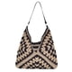 thumbnail image 1 of Bolso de hombro tejido Fernando para verano Beige negro 35 cm x 37 cm x 13 cm, 1 of 8