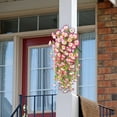 thumbnail image 6 of Artificial Rose Vine Garland - 6FT Fake Flower Hanging Decor for Wall Ceiling Pipe Cover, Silk Rose Plants for Indoor/Outdoor Wedding Backdrop Home Kitchen Bathroom Decor (Red/Pink/White), 6 of 6