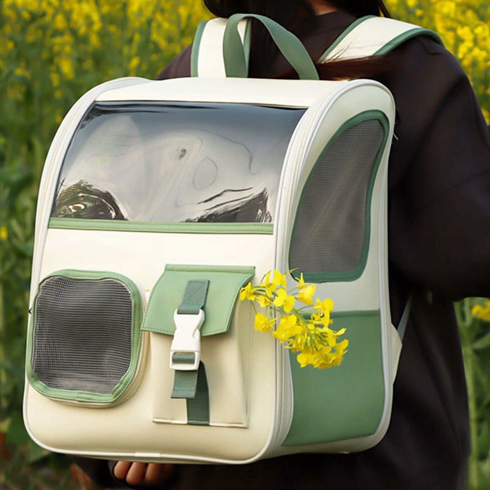 Pet Breathable Backpack,Pet Backpack Portable Cat Dog Carrier Backpack Pet Carriers Maximized Efficiency