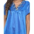 thumbnail image 5 of Casual Nights Nightgown - Women's Short Sleeve Tricot Nightgowns, Flutter Sleeves and Lightweight Silky Fabric, 5 of 5