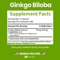 thumbnail image 3 of HealthFare Ginkgo Biloba Extract 7500mg | 200 Vegan Capsules | Extra Strength Standardized Herbal Supplement | Supports Brain Function, Memory & Focus | Non-GMO, Gluten-Free | Made in USA, 3 of 7