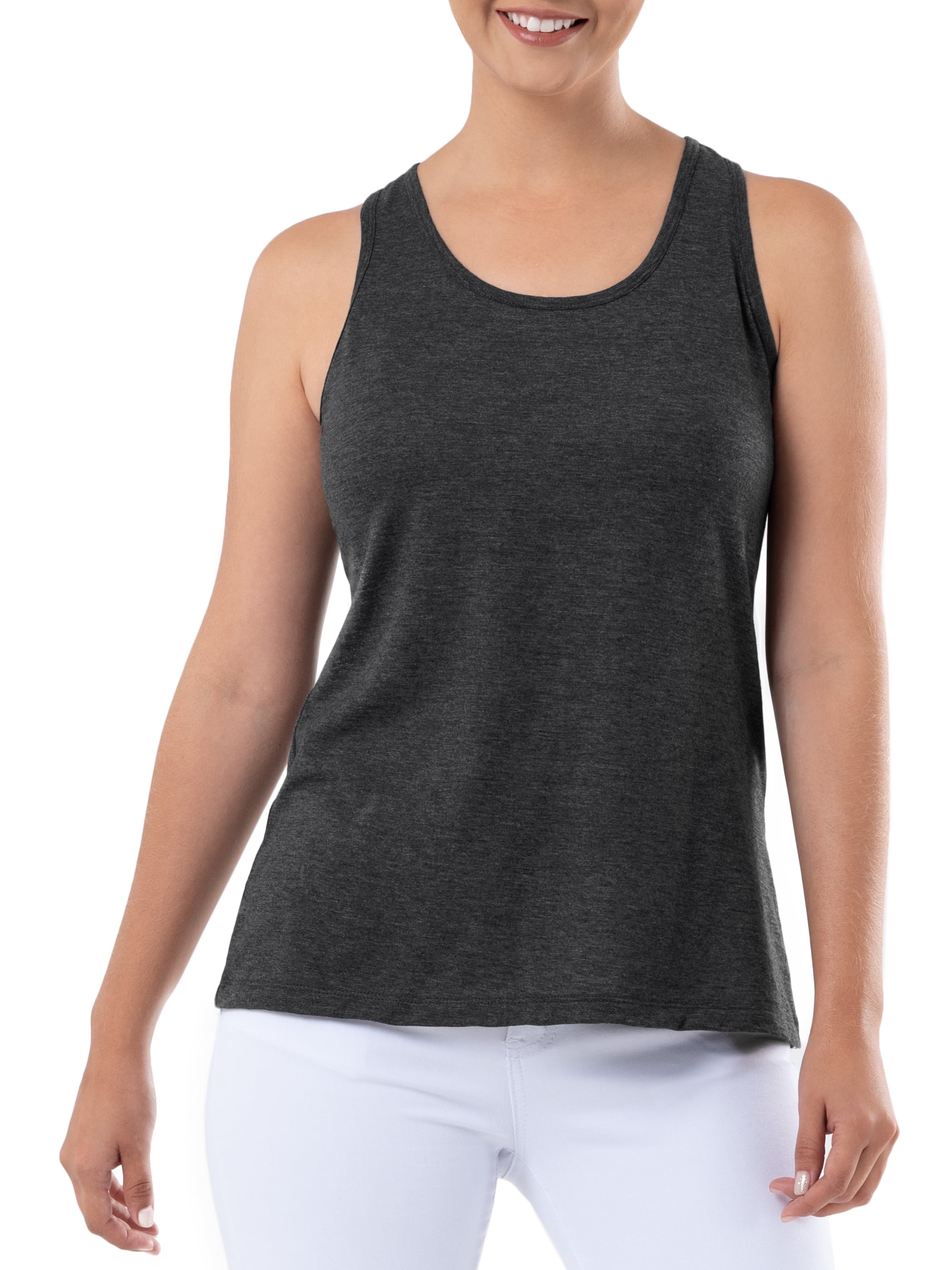 Time and Tru Women's Slub T-Shirts and Tank Top, 3-Pack