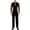 Black, variant on Men's Latin Salsa Dance Leotard Long Sleeve Glitter Ballet Dance Unitards with Straight Leg Trousers Blue S