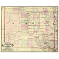 thumbnail image 2 of Cram 32x26 White Modern Wood Framed Museum Art Print Titled - Dakota Territory - Cram 1875, 2 of 4