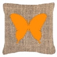 thumbnail image 4 of Carolines Treasures BB1048-BL-BN-PW1818 Butterfly Burlap and Brown   Canvas Fabric Decorative Pillow BB1048 18H x18W, 4 of 4