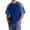 Blue, variant on Men's Oversized T-Shirts Relaxed Fit Contrast Denim Sleeve Summer Crewneck Top, Beige L