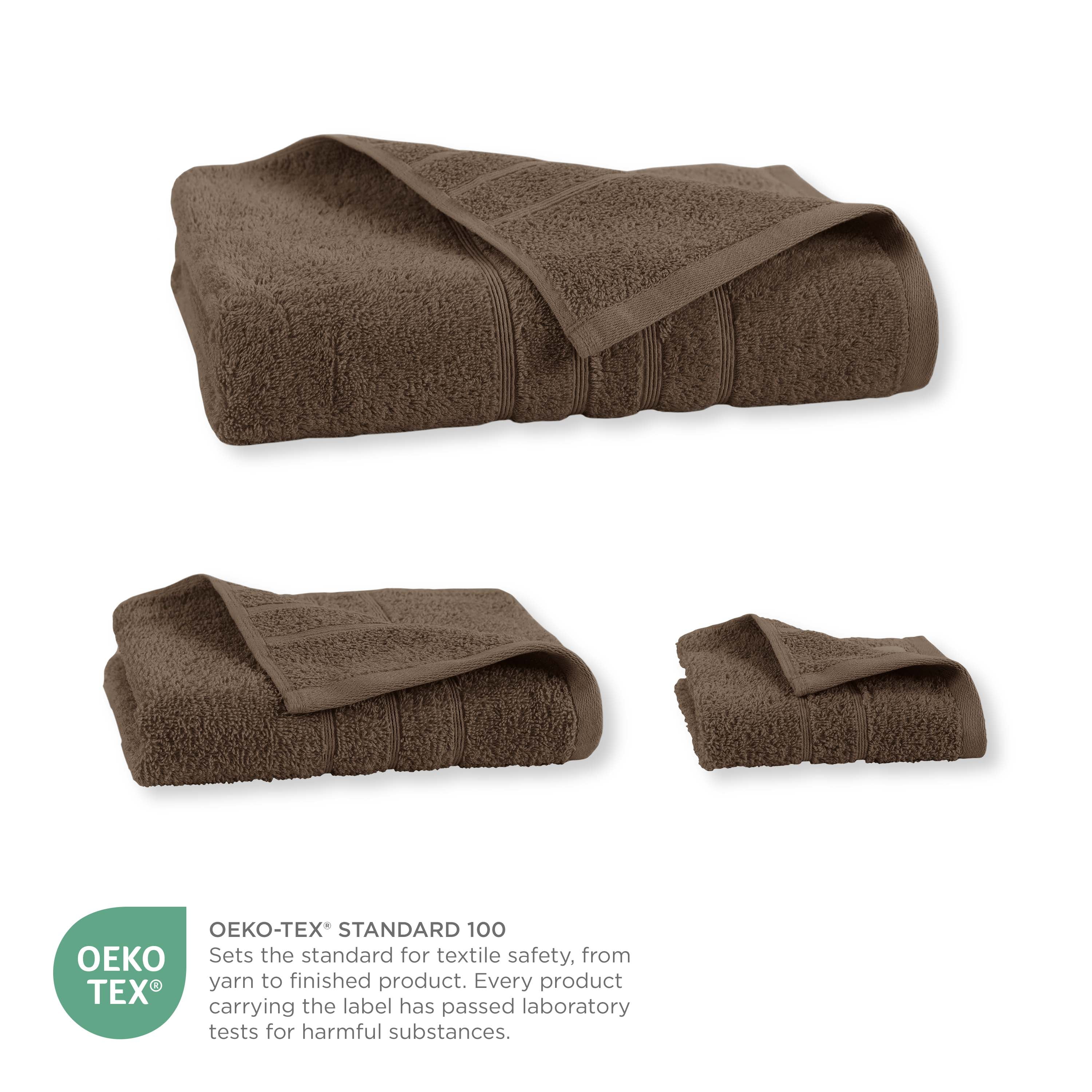 Martex 6-Piece Towel Set | 100% Cotton Soft & Absorbent Bath Towels | Chocolate