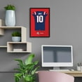 thumbnail image 2 of Mac Jones New England Patriots Home Jersey Framed Art Print, 2 of 2