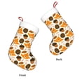 thumbnail image 3 of Daiia Autumn Woodland Characters Print Christmas Stocking，18"Large Knitted Xmas Stocking for Kids, Family Stocking for Fireplace Christmas Holiday Party Decoration, 3 of 7