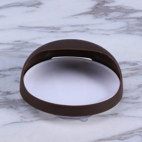 ORDDIART Coffee Colored Abs Plastic Soap Dish 1Pack with Drain Feature Wall Mounted for Bathroom or Kitchen Use