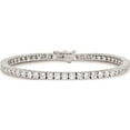 thumbnail image 3 of Sterling Silver Rhodium Plated Cz 54 Stone 7In Bracelet (7 X 3.52) Made In Indonesia qg3489-7, 3 of 5