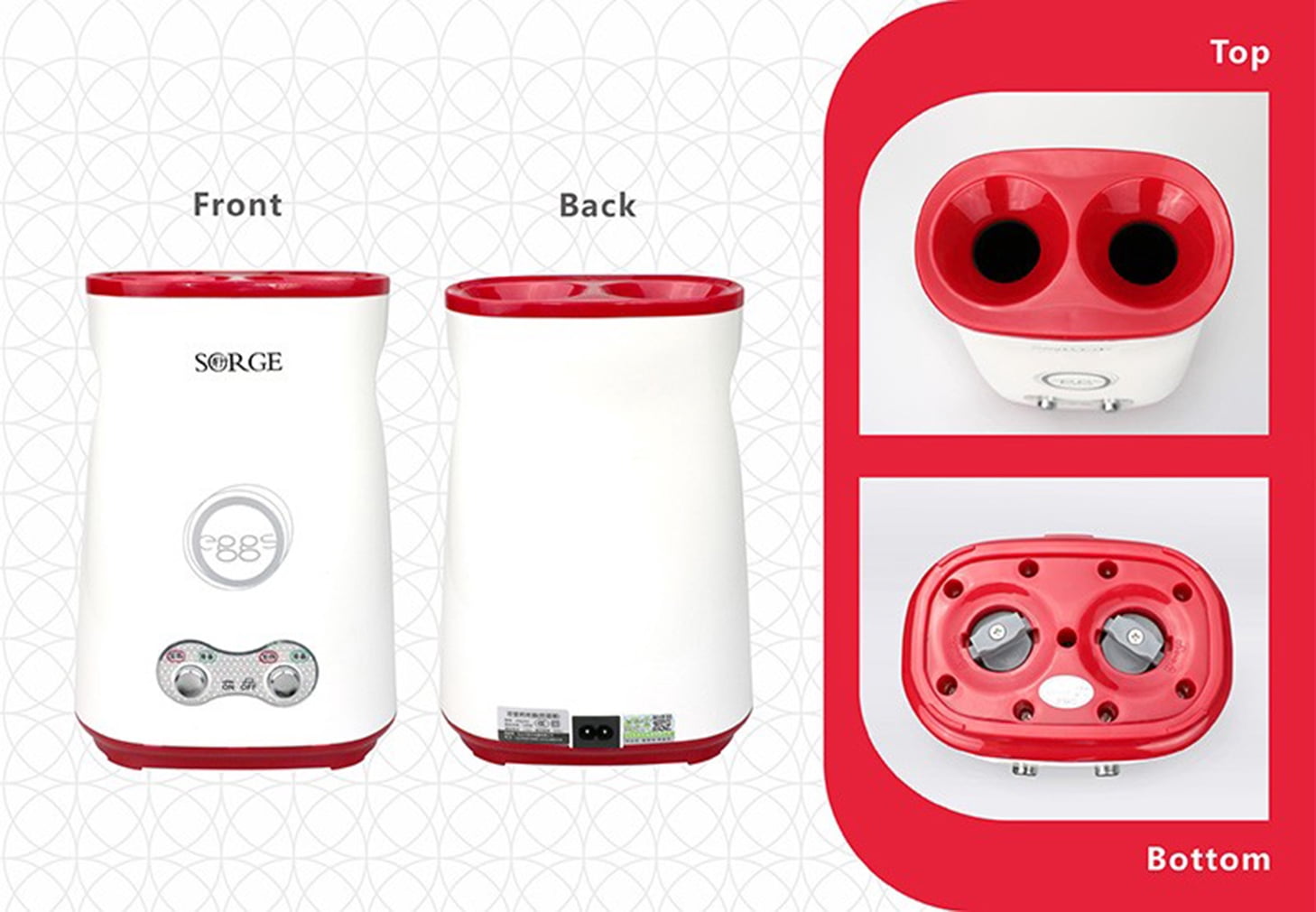 Hands-Free Automatic Electric Vertical Nonstick Easy Quick Egg Cooker Breakfast Egg Sausage Roll Machine Egg Roll Maker Egg Master Double Holes 2 Grill Tubes