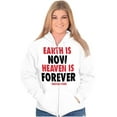 thumbnail image 3 of Earth is Now Heaven is Forever Unisex Fleece Graphic Zip Up Hoodie Brisco Brands 2X, 3 of 5