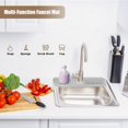 thumbnail image 3 of Kearding Diga adiós al mango del grifo, innovador colector de goteo, protector contra salpicaduras de fregadero de silicona reutilizable Organizadores de utensilios de cocina gris claro, 3 of 6