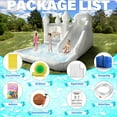 thumbnail image 3 of 13.7 FT  White Bounce House with Blower Jumping Castle with Slide & Ball Pit for Kids (Oxford Material), 3 of 7